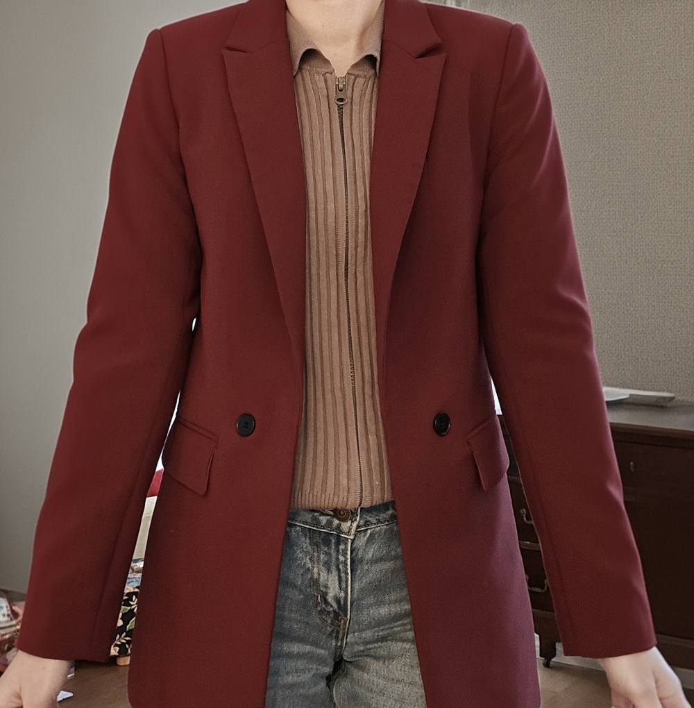 Burgundy SIMONS Blazer